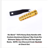 Shimano Talica 12ii-25ii No-Bend handle fitment and discount code TALICAii