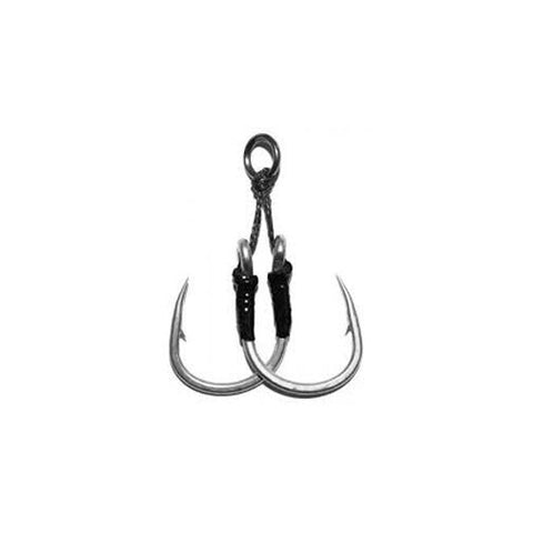 10 Fall Flat OEM Keel Jig - 250gr Black Anchovy with 7/0 Double Assist Hooks